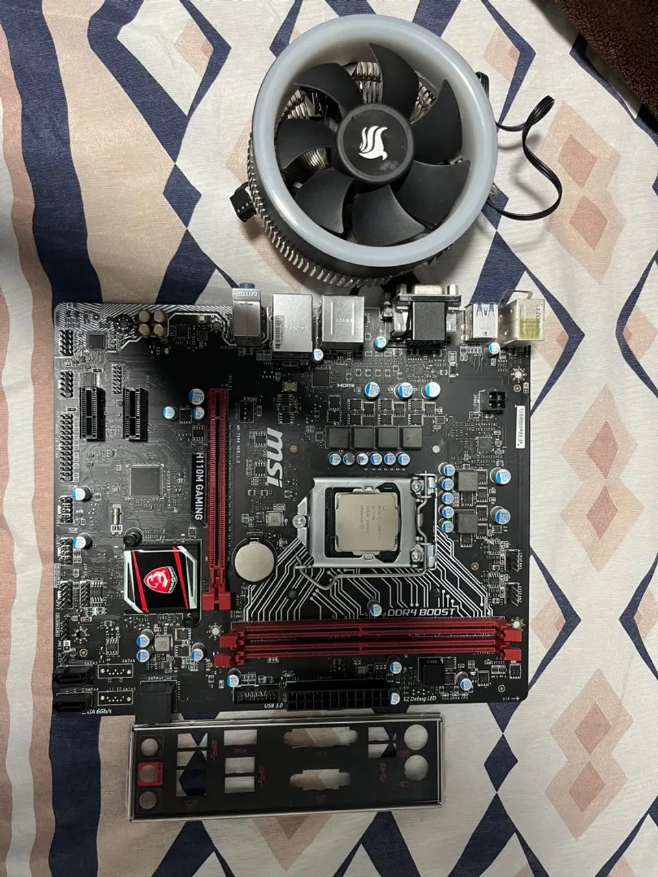 Placa Mãe MSI H110M Gaming + Intel Core i5 + Cooler