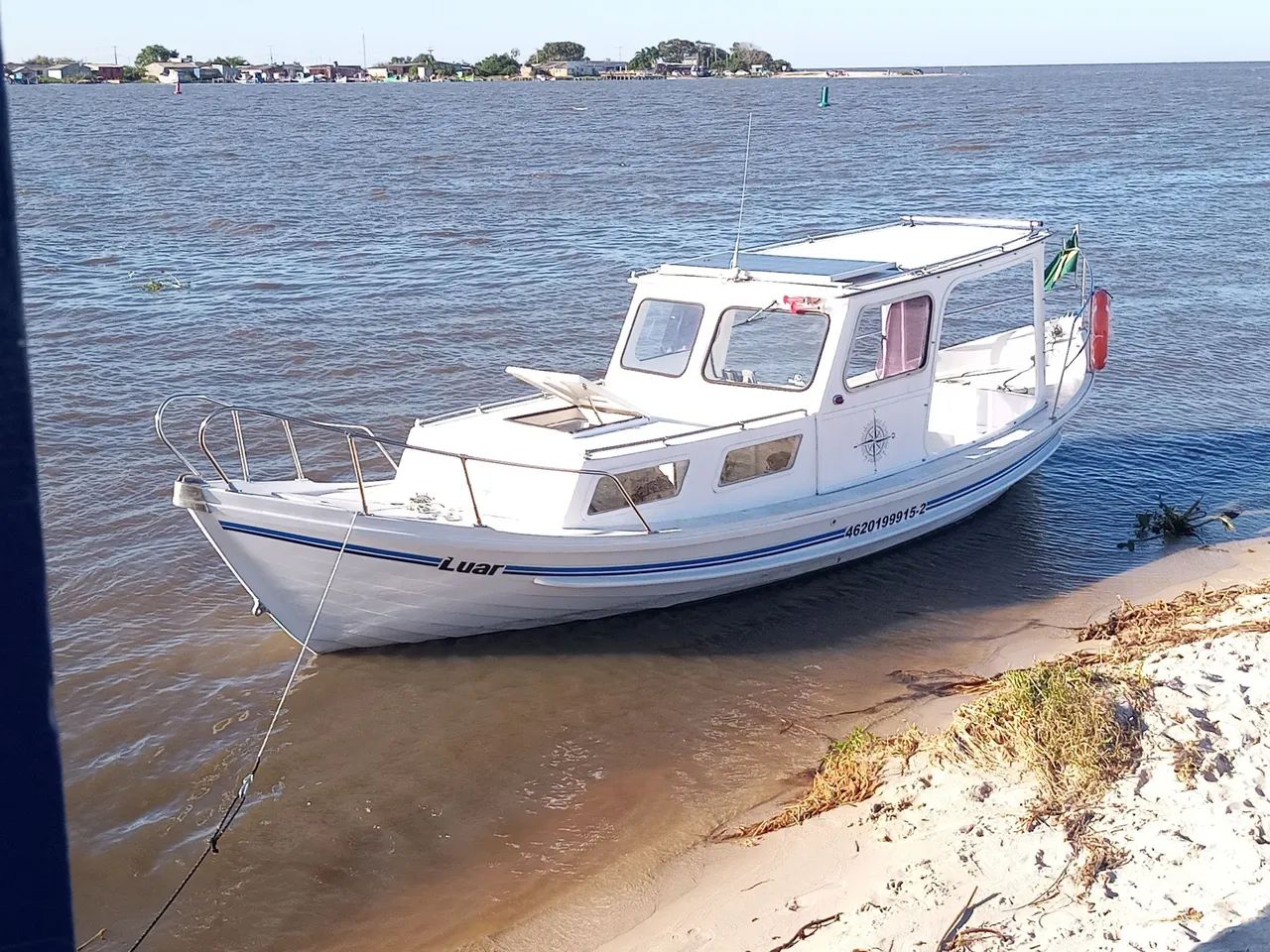 Barco todo em fibra 27 pés motor diesel - Foto 5