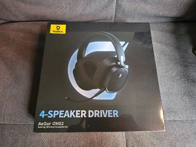 Headset Gamer Baseus GH02 - 4 falantes, BT + 2.4ghz, novo, lacrado