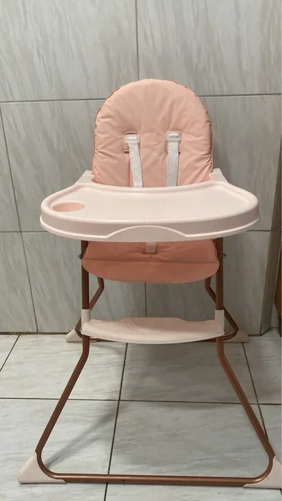 Cadeira de Alimentação Bebê - Rosa galzerano