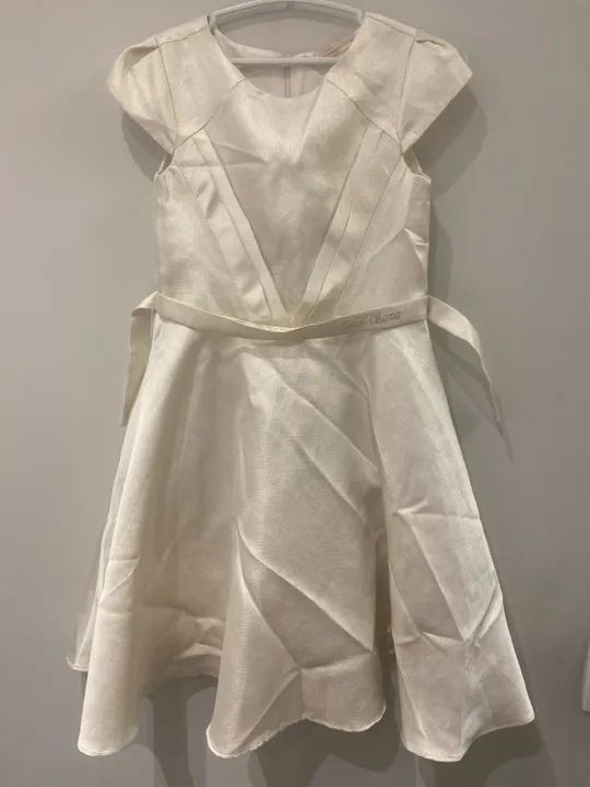 Vestido de festa branco Petticherie 6 anos tamanho