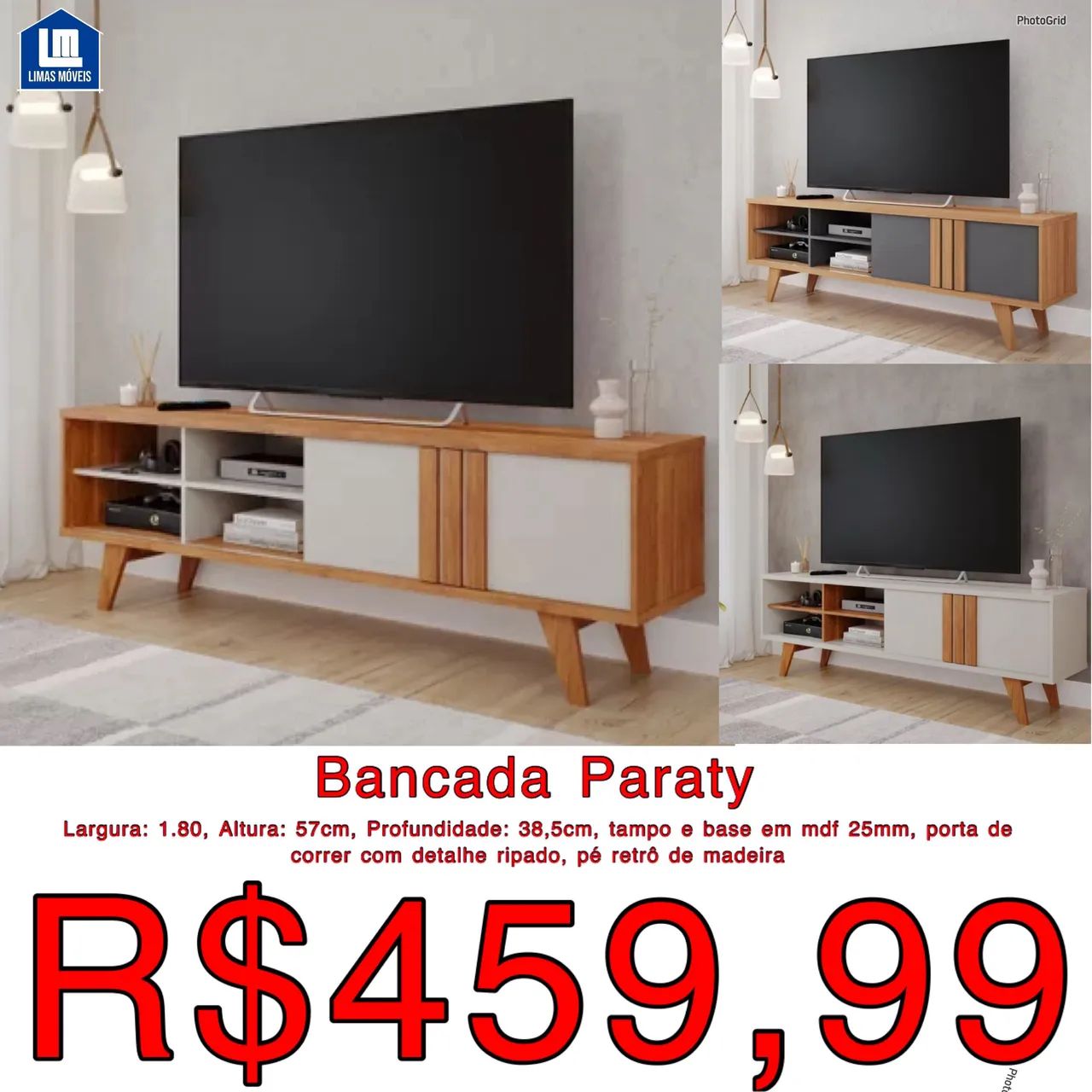 Bancada Paraty - TV - Madeira