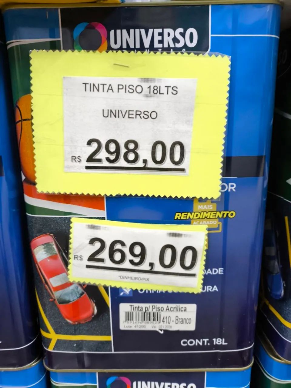 Tinta Piso Acrílica 18L Universo