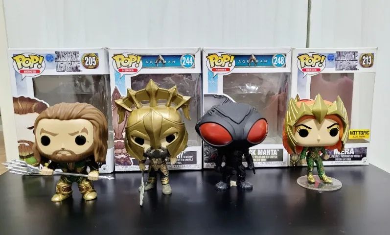 Funko Pop Kit Aquaman, Mera, Black Manta E Arthur Curry - Foto 2