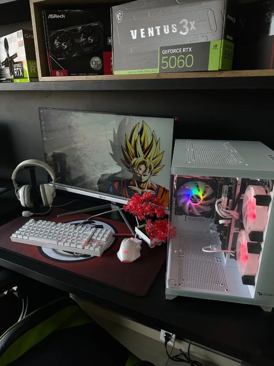 PC GAMER TODO BRANCO RYZEN 5 5600GT 16GB SSD 512GB COM MONITOR 27 Gamer - Foto 2