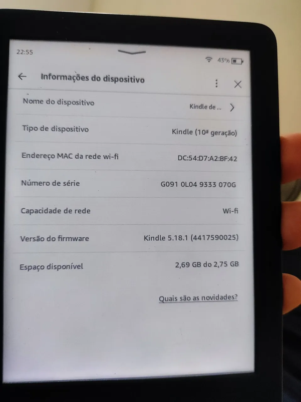 Kindle amazon 10 geração