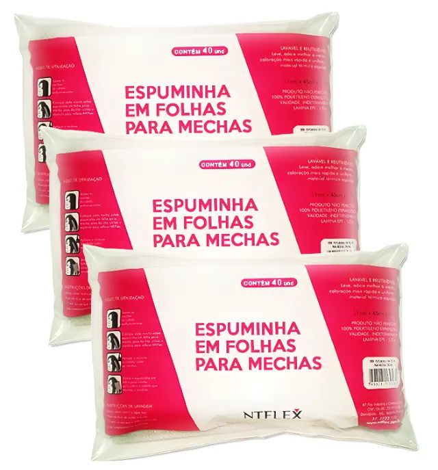 Caixa Fechada com 40 pacotes com 40fls cada de Espuminha Mechas Papel Isolmanta Em Folha
