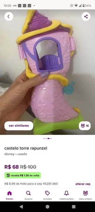 Castelo Torre Rapunzel Disney - Foto 3
