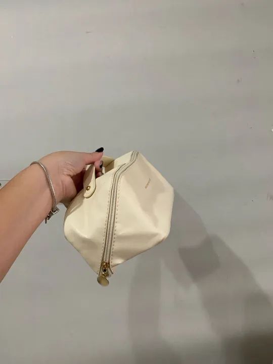 Necessaire feminina grande bege - Foto 2