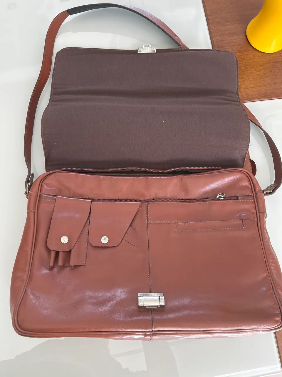 Bolsa executiva masculina couro legítimo  - Foto 2