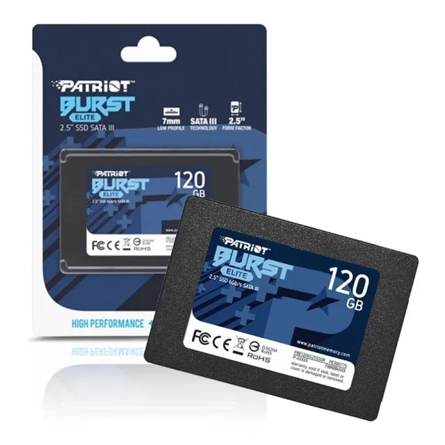 SSD 120 GB Patriot Burst Elite, 2.5" SATA III + Instalação - Promoção - Loja Coimbra