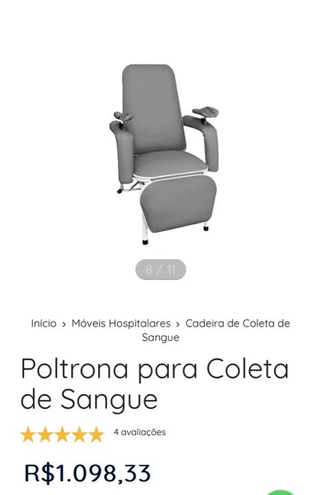 Poltrona para Coleta de Sangue
