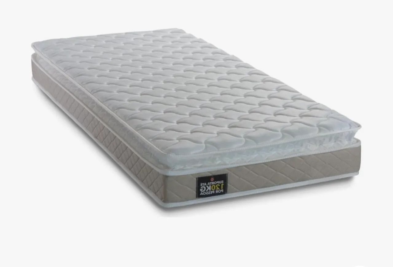 Cama bege Solteiro 188cm x 88cm branco