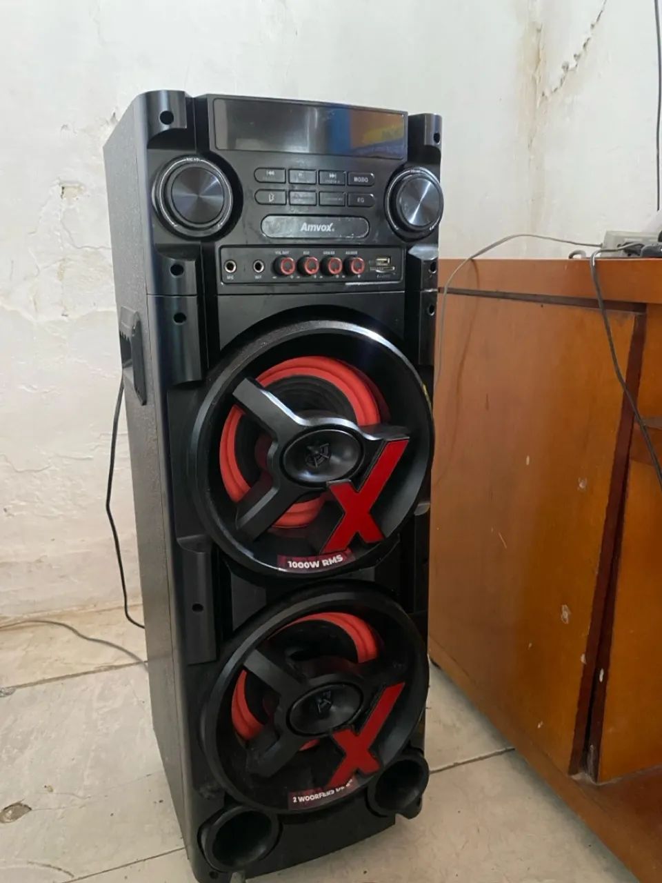 Caixa de Som Amvox 1000W RMS - 2 Woofers - Foto 5