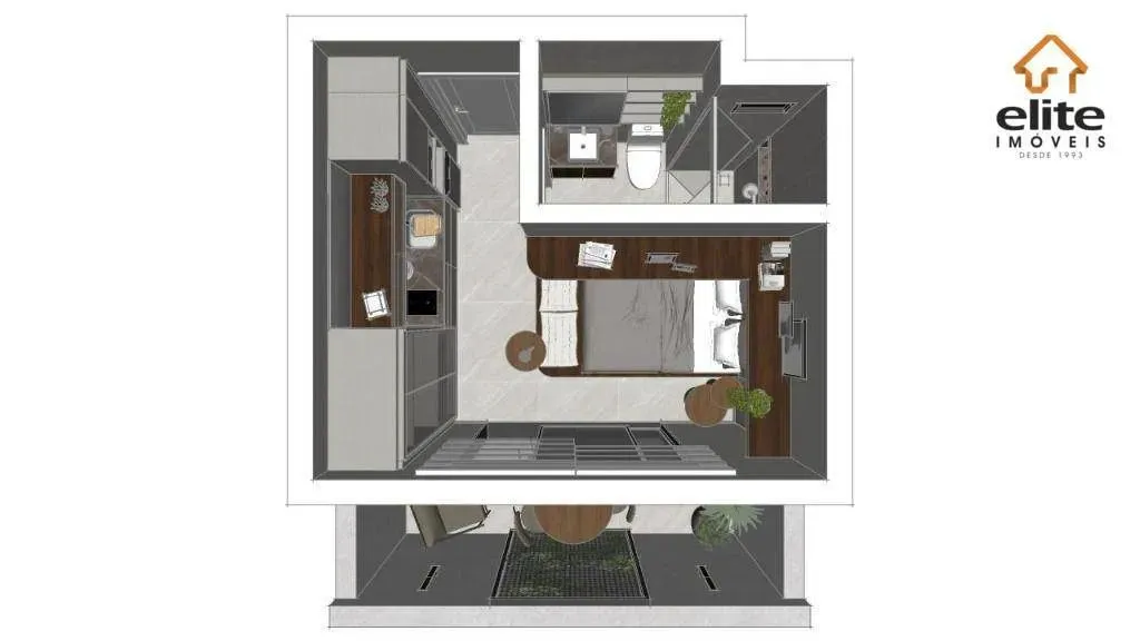 Studio com 1 dormitório à venda, 13 m² por R$ 234.998,40 - Bigorrilho - Curitiba/PR