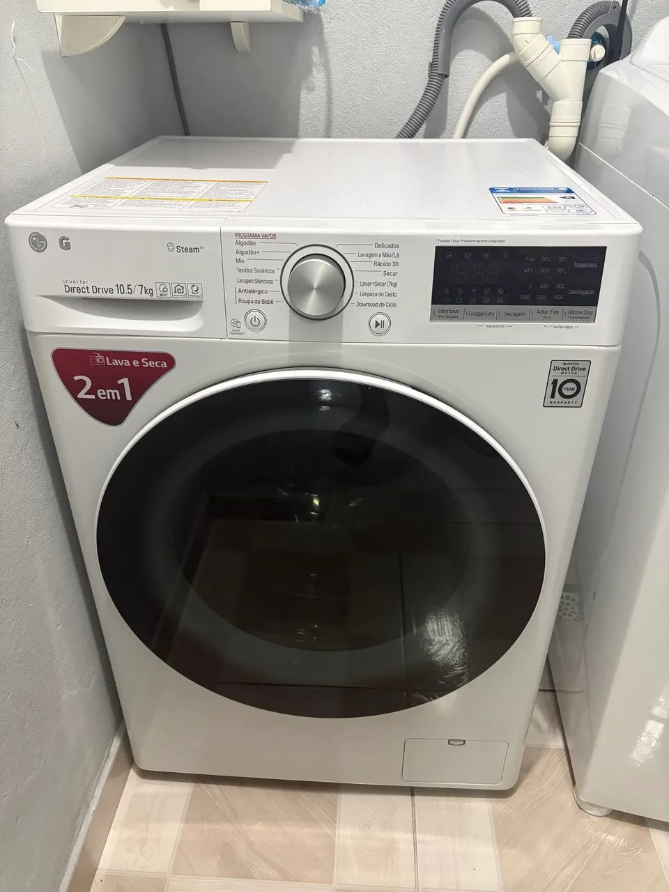 Lava e seca LG VC4 127v com 10,5kg