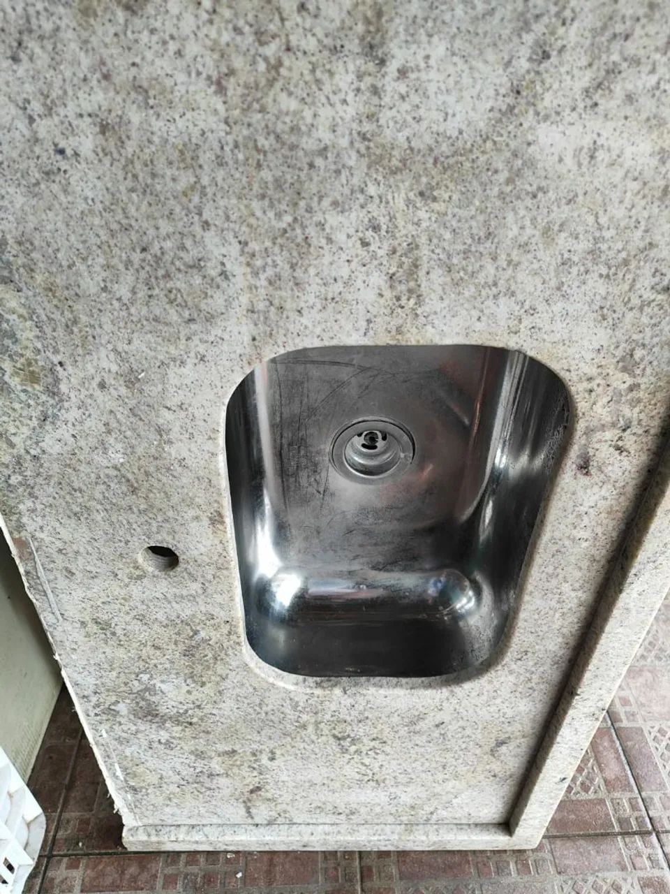 Cuba de aço inoxidável com granito