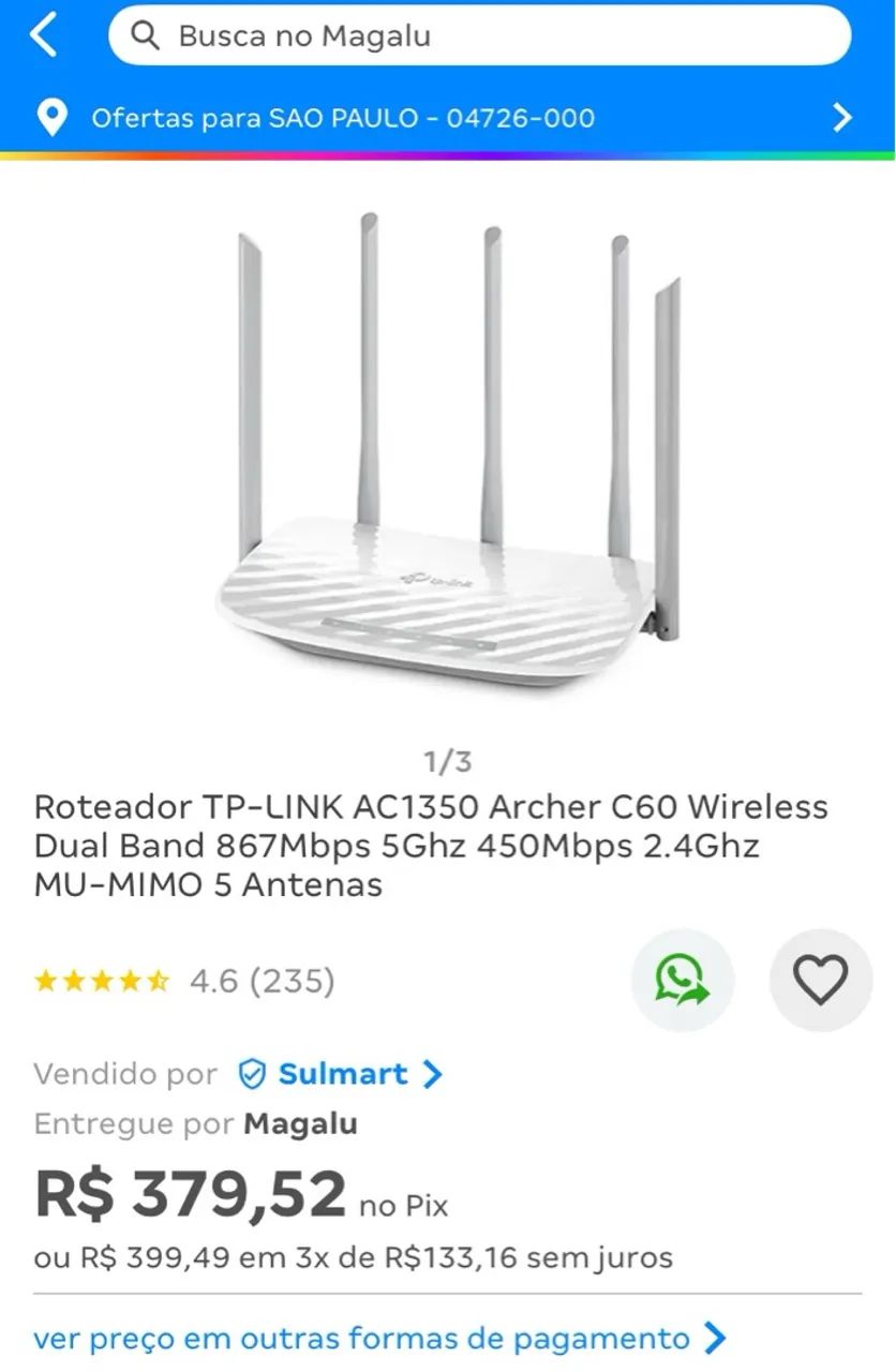 Roteador TP-Link C60 - Foto 5