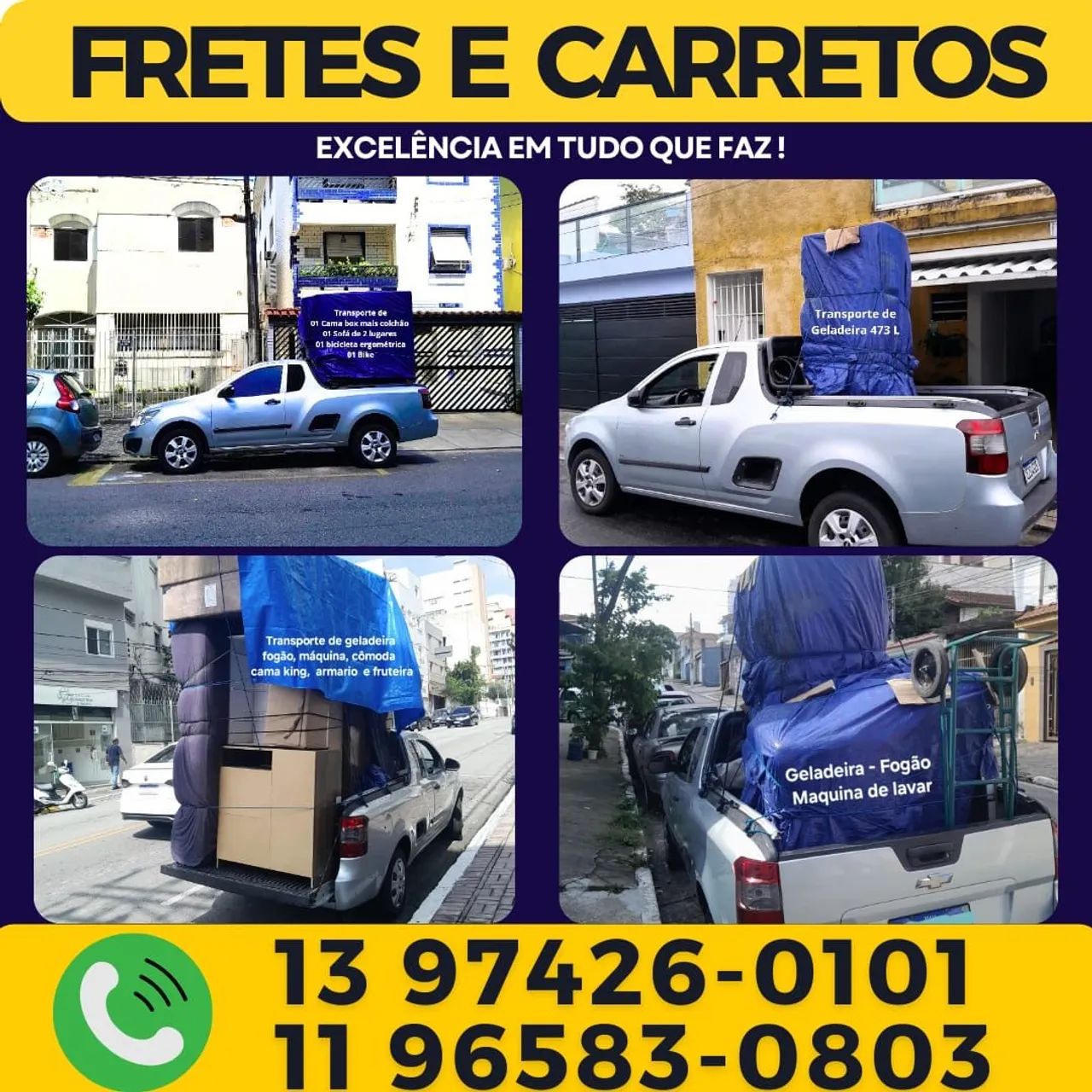 Carretos, fretes e pequenas mudanças . Litoral e toda Baixada Santista  - Foto 3