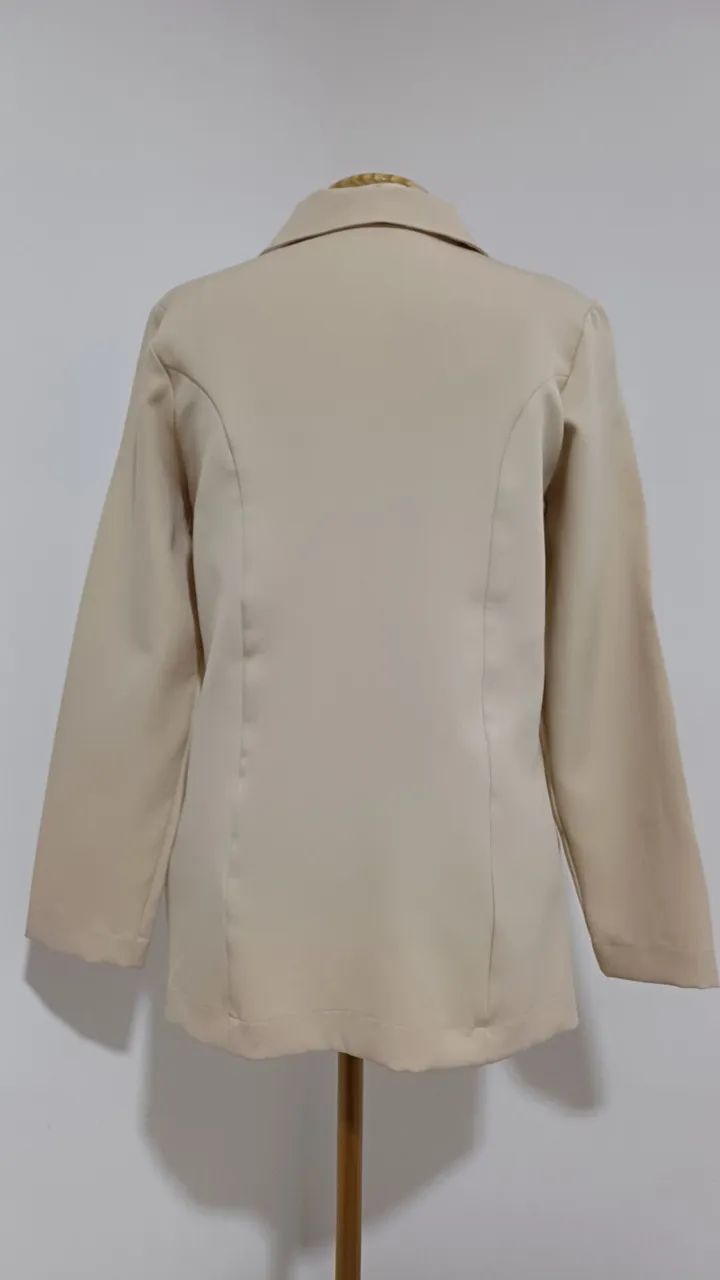 Blazer Feminino Bege Schooner tamanho M - Foto 3