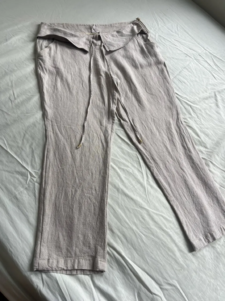 Calça feminina de linho