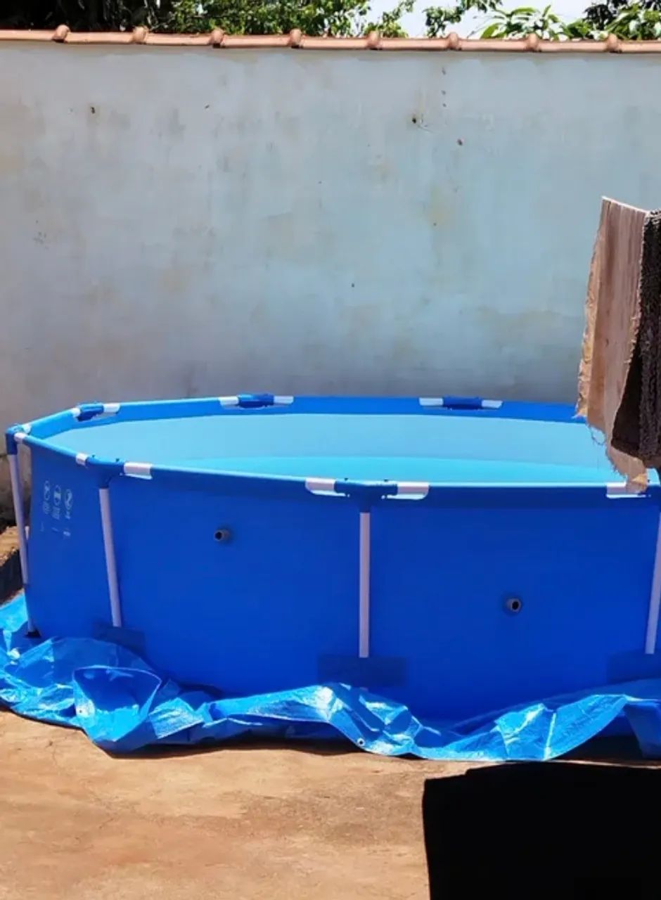 Piscina circular MOR 5 mil litros + capa/tampa - Área Externa - Jardim ...