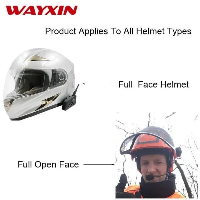 Par de Intercomunicadores para Motociclista Capacete Moto Wayxin Wx-R6 Novo - Foto 2