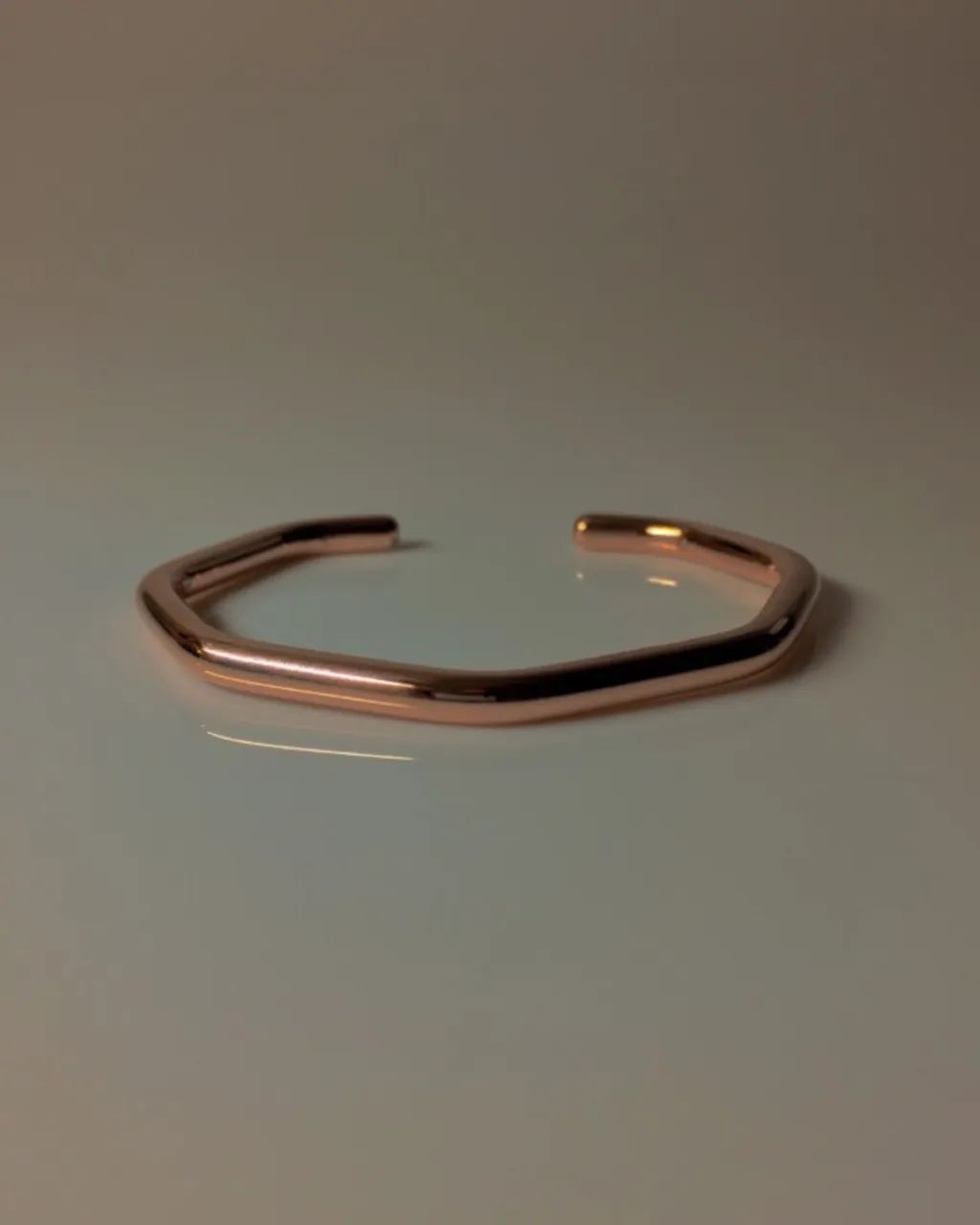 Pulseira de cobre puro maciço Facetado - Foto 2