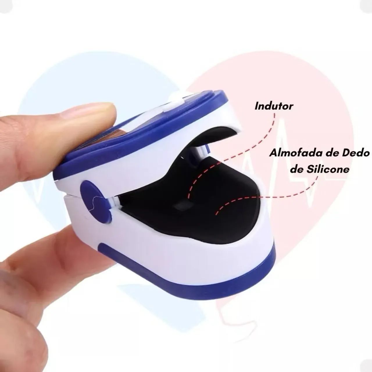 Oxímetro de pulso de dedo - Monitor de SpO2 e frequência cardíaca - Foto 2