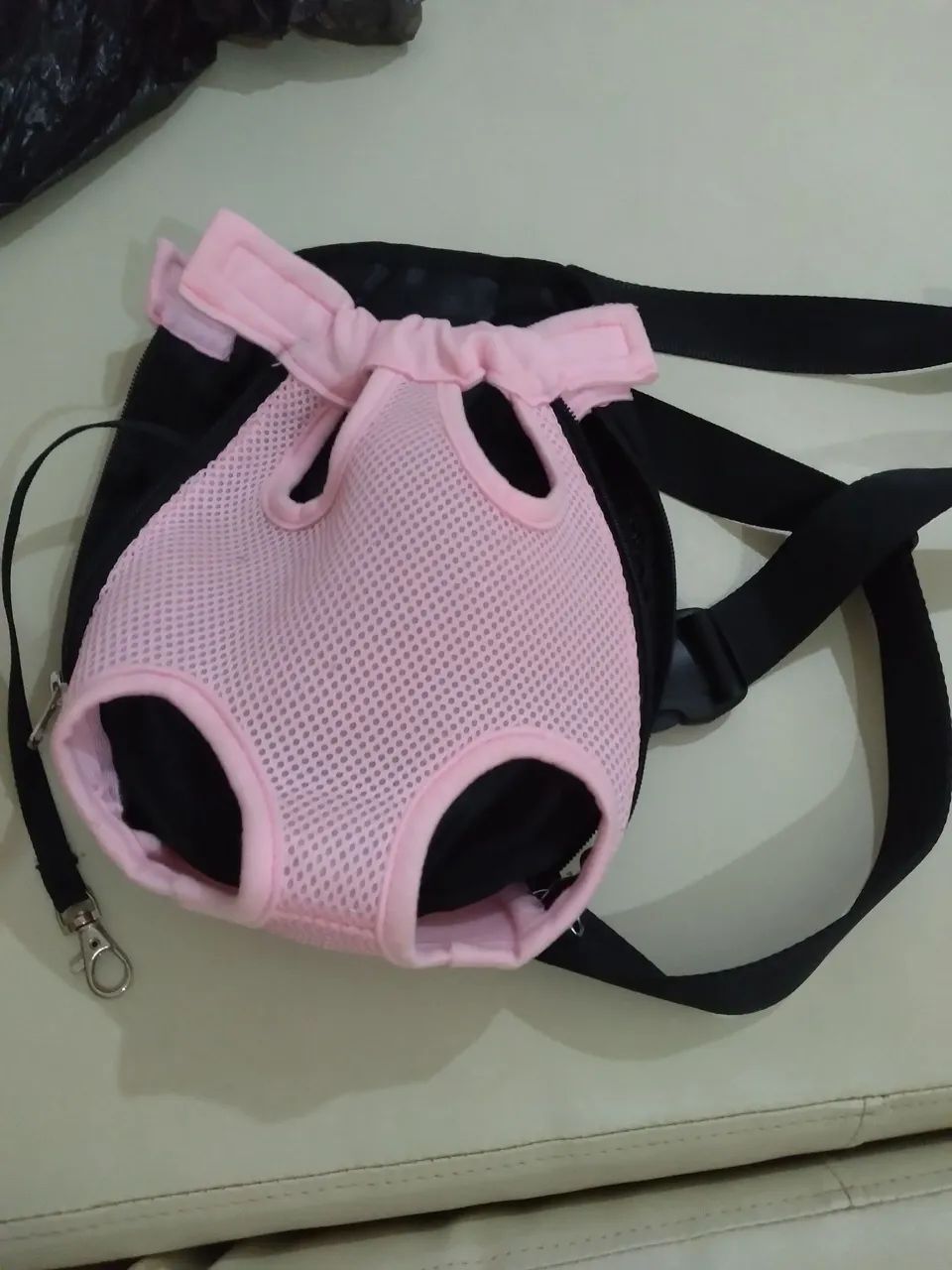 Mochila para Cachorro porte pequeno- Rosa tamanho S 