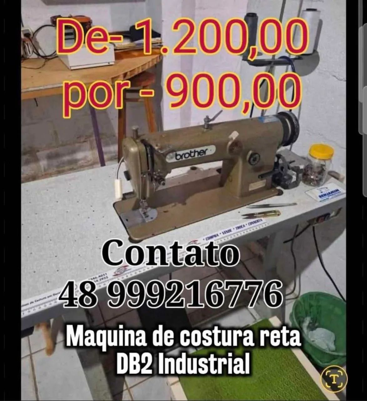 Máquina de Costura Reta Industrial Brother DB2