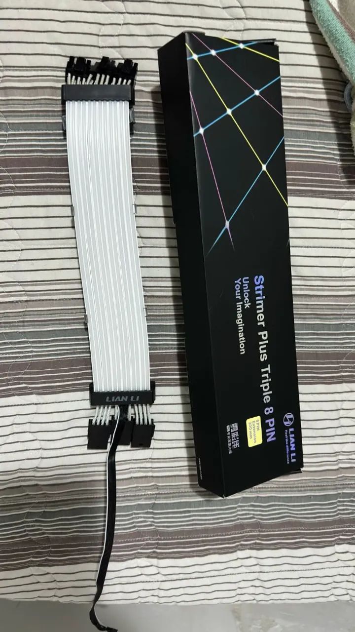 Cabo Extensor Lian Li Strimer Plus V2 Triple ARGB 8 Pinos USADO - Foto 2