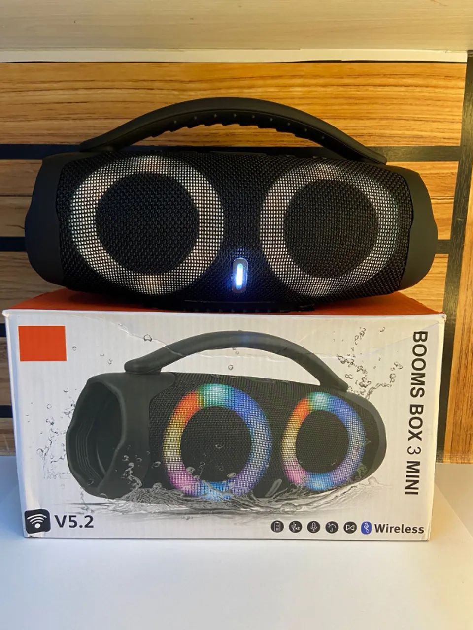 Caixa de som bluetooth booms box 3 mini duplo - Foto 2