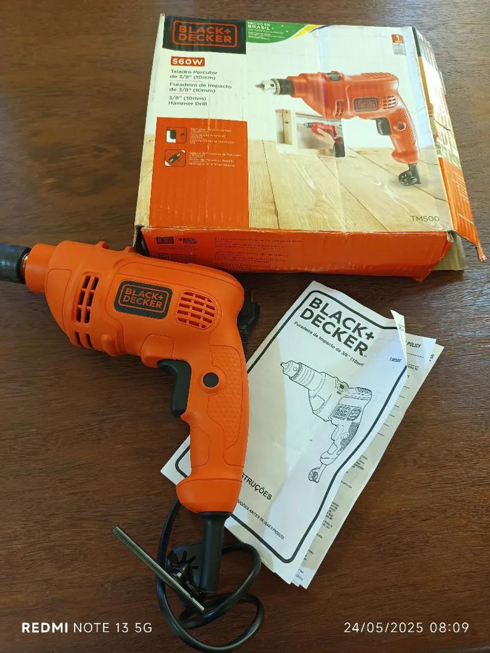 Furadeira de Impacto 560W Black+Decker - seminova 