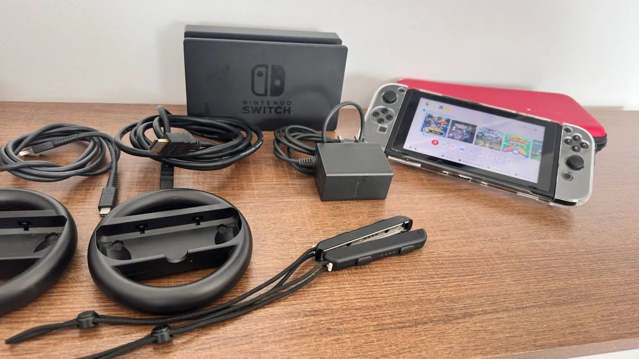 Nintendo Switch, completo. Com sd 128gb.