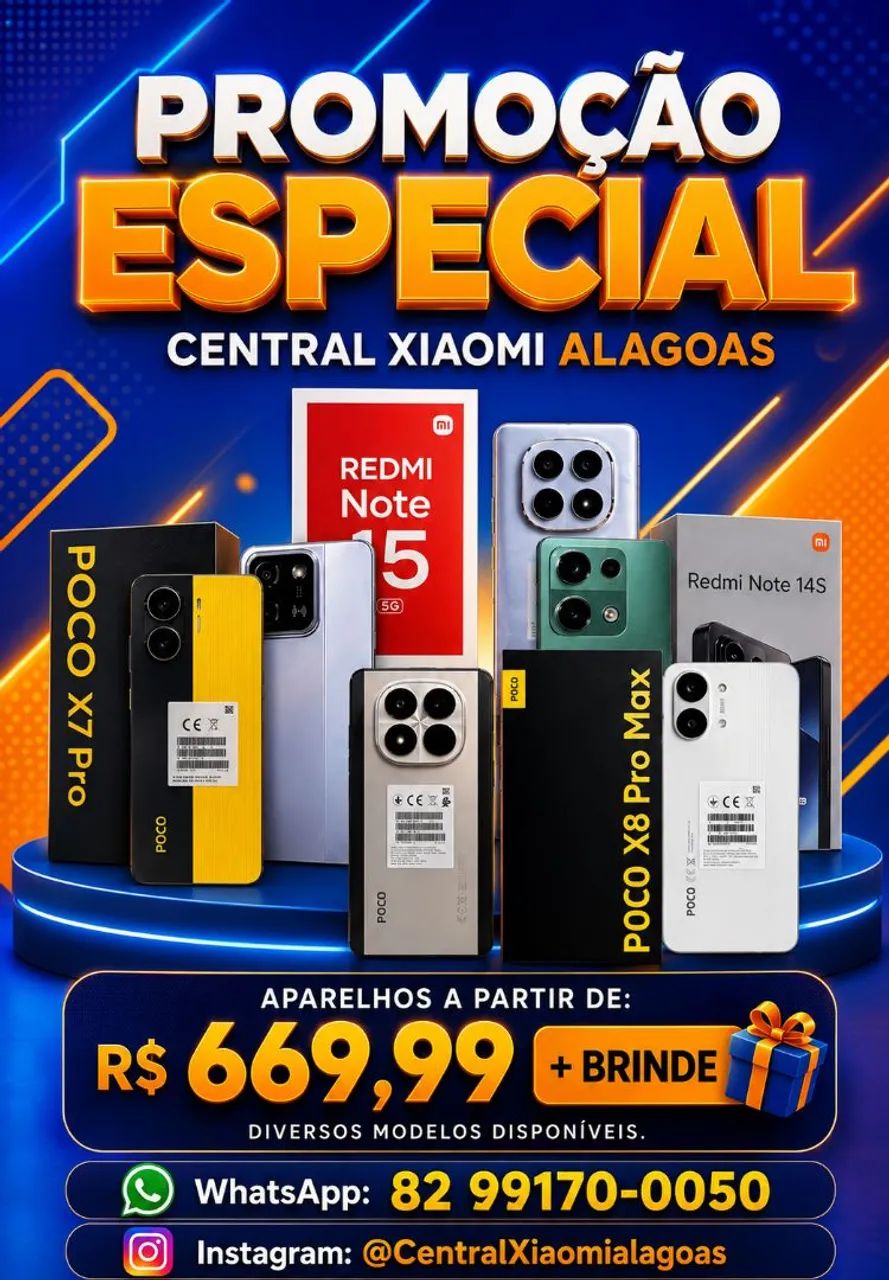 Xiaomi Poco X8 Pro Max 5G, Note 15 Pro Plus 5G e Diversos Modelos 