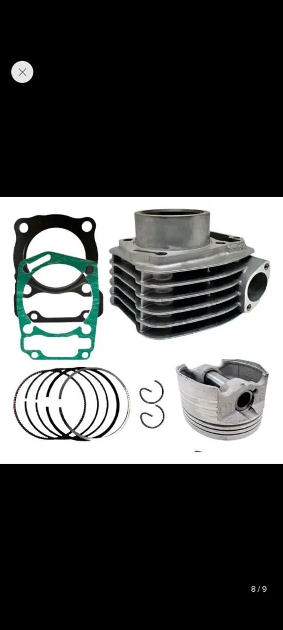 Kit cilindro motor 399 reais, Cg Fan / Bros 160, 2016 a 2024 original Honda.