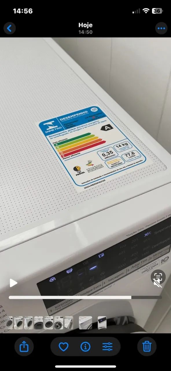 Lava e Seca Smart LG - 14kg Branca - Foto 4
