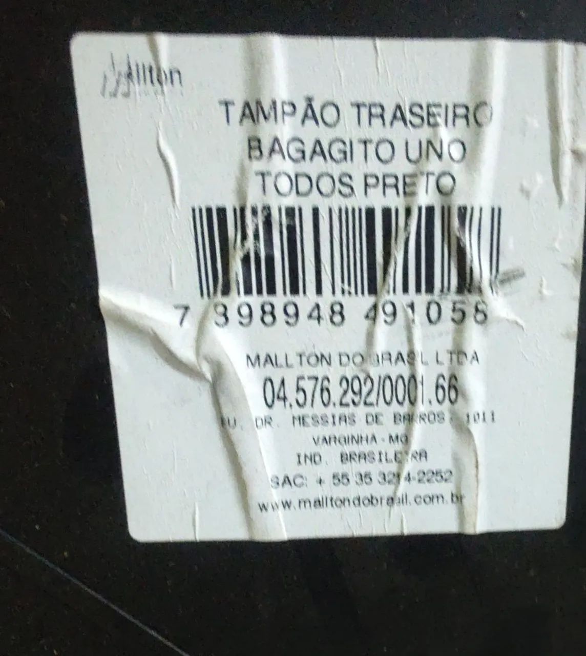 Tampão Traseiro Bagagito Fit Uno  - Foto 3