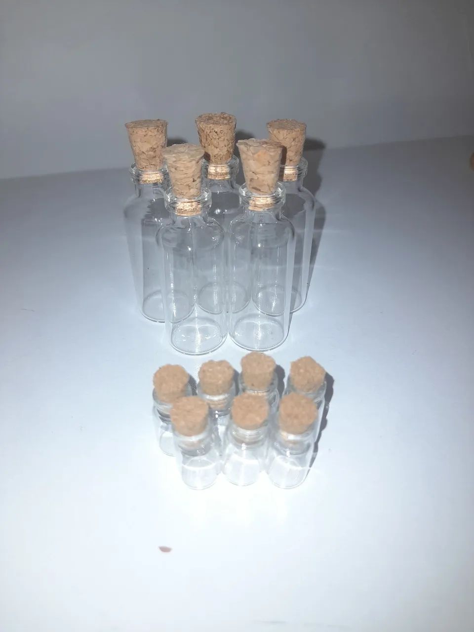 Garrafinhas de vidro com rolha [SEMI-NOVO]