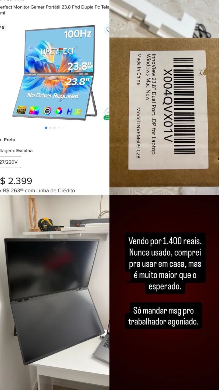 innoview 23.8 dual port dp for notebook