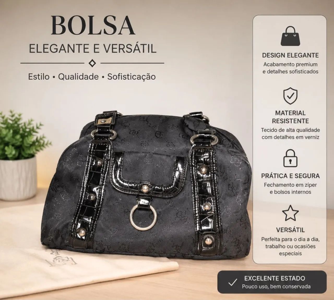 Bolsa Ana Hickmann preta