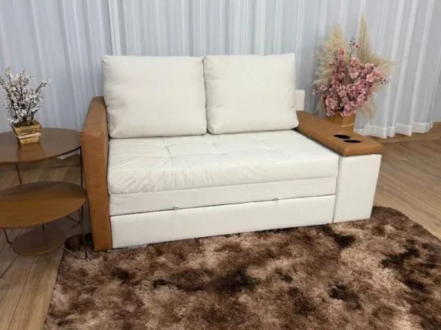 Sofá Cama Anis 1,60 m Linho   Produto Novo - Pronta Entrega