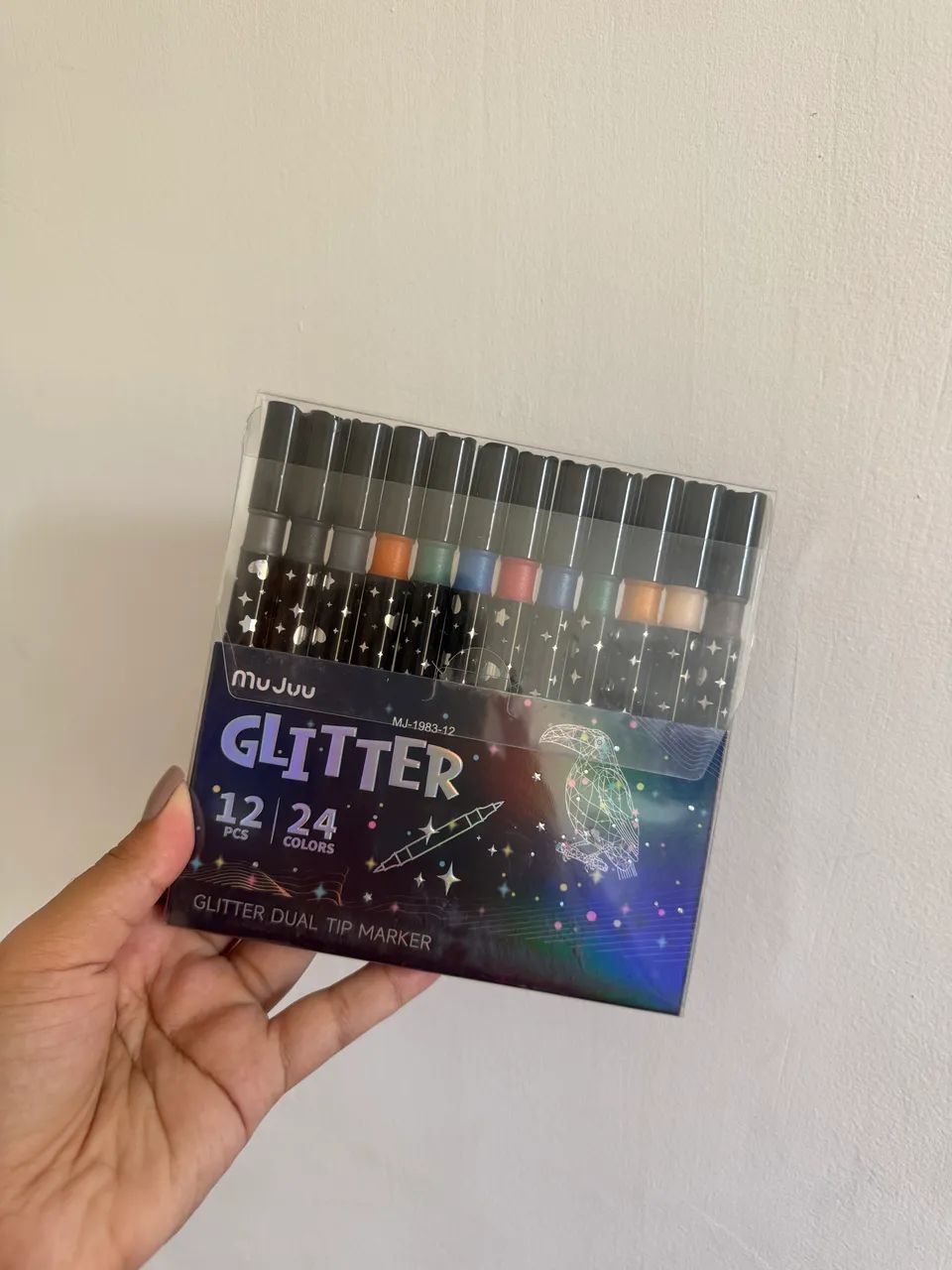kit de canetas com glitter