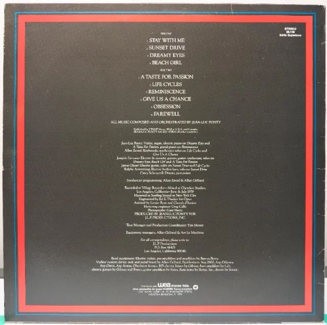 DISCO VINIL JEAN-LUC PONTY - A TASTE FOR PASSION - Foto 2