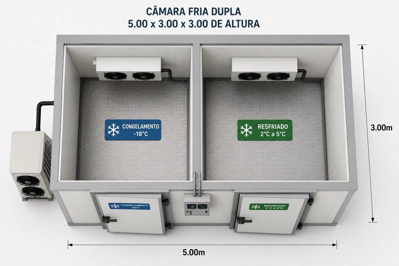 Câmara fria congelamento ou resfriado - Foto 2