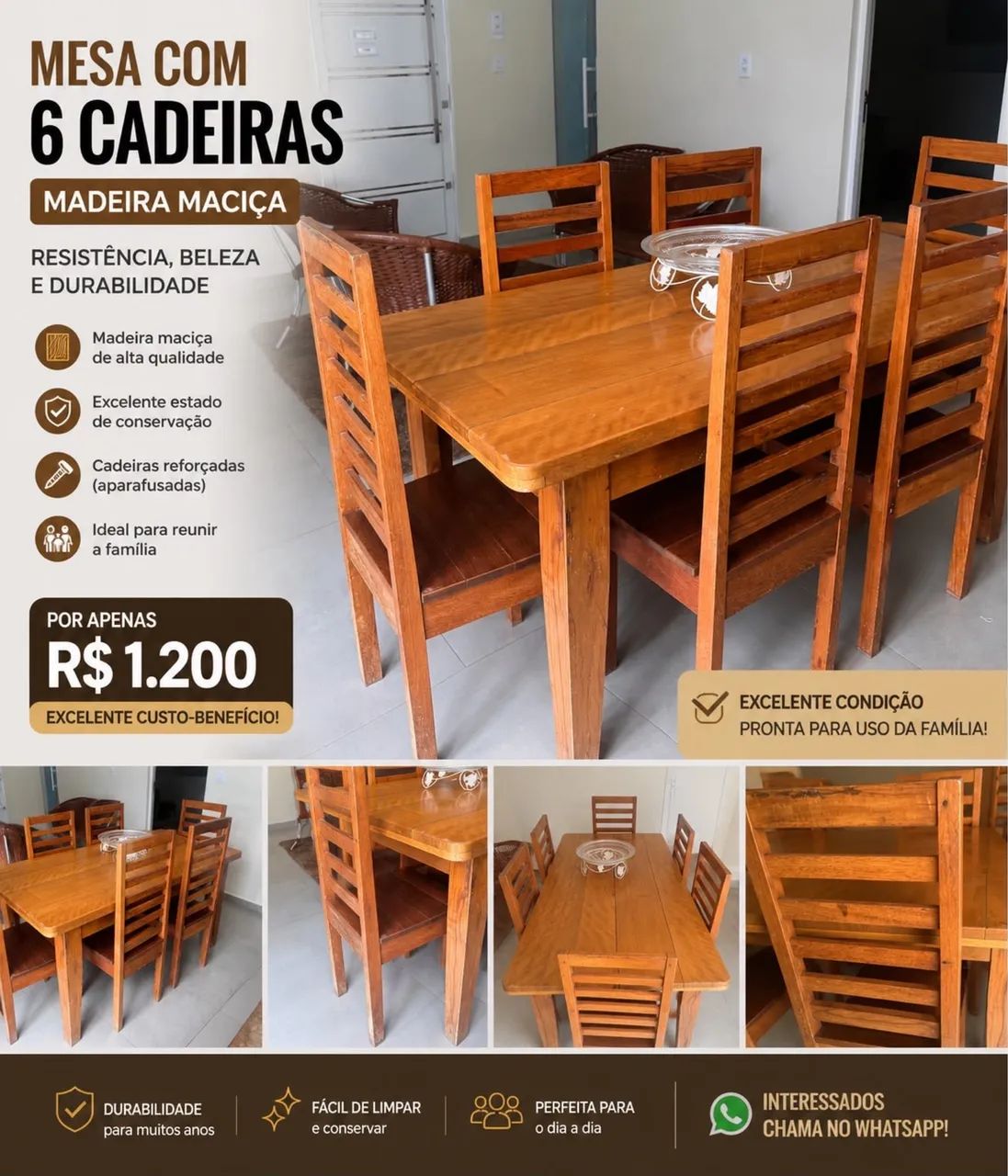 Mesa de 6 lugares