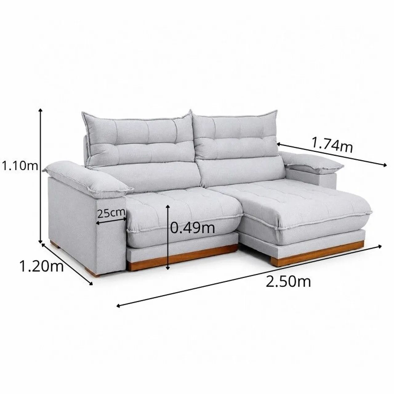 Sala sofa retratil e reclinável 250 cm  - Foto 4