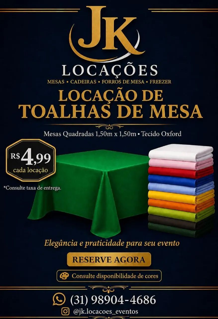Aluguel de Forros de Mesas 