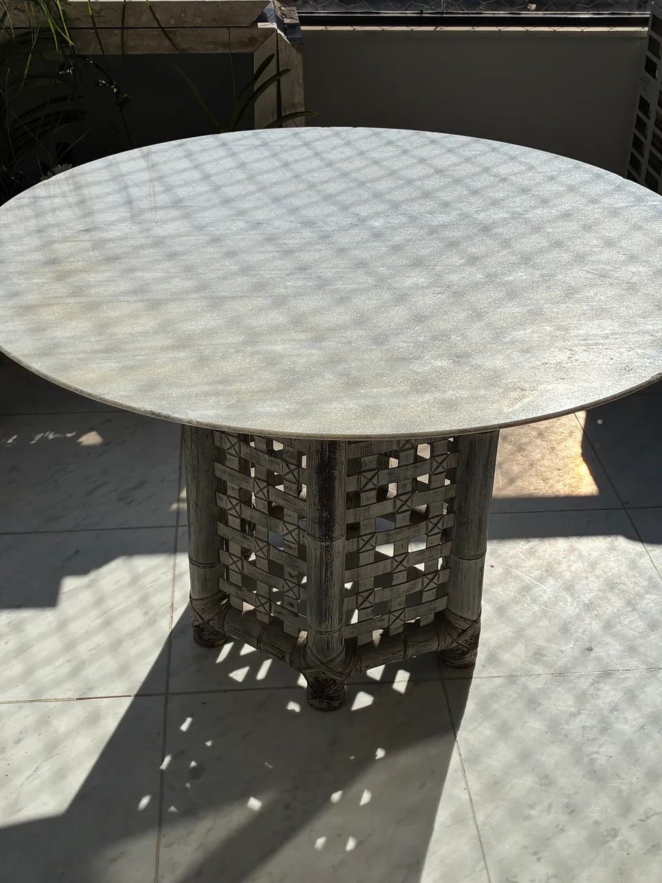 Mesa de bambu e mármore  - Foto 2